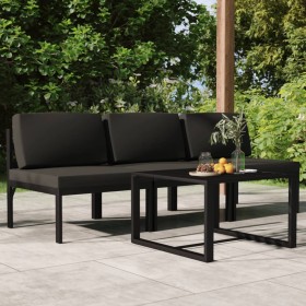 Set muebles de jardín 4 pzas y cojines aluminio gris antracita von , Gartensets - Ref: Foro24-3107784, Preis: 621,29 €, Rabat...