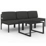 Set muebles de jardín 4 pzas y cojines aluminio gris antracita von , Gartensets - Ref: Foro24-3107784, Preis: 621,29 €, Rabat...