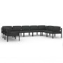 Set muebles de jardín 9 pzas y cojines aluminio gris antracita von , Gartensets - Ref: Foro24-3107814, Preis: 1,00 €, Rabatt: %