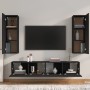 Set de muebles para TV 4 piezas madera contrachapada negro von , TV-Möbel - Ref: Foro24-3114199, Preis: 172,76 €, Rabatt: -5%%
