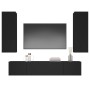 Set de muebles para TV 4 piezas madera contrachapada negro von , TV-Möbel - Ref: Foro24-3114199, Preis: 172,76 €, Rabatt: -5%%