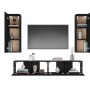 Set de muebles para TV 4 piezas madera contrachapada negro von , TV-Möbel - Ref: Foro24-3114199, Preis: 172,76 €, Rabatt: -5%%