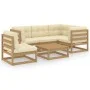 Gartenmöbel 6-teilig mit Kissen aus massivem Kiefernholz von vidaXL, Gartensets - Ref: Foro24-3076632, Preis: 542,50 €, Rabat...