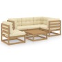Gartenmöbel 6-teilig mit Kissen aus massivem Kiefernholz von vidaXL, Gartensets - Ref: Foro24-3076632, Preis: 542,50 €, Rabat...