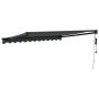 Toldo retráctil automático gris antracita 3,5x2,5 m