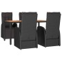 Juego comedor jardín 5 pzas madera acacia ratán sintético negro de , Conjuntos de jardín - Ref: Foro24-3157608, Precio: 810,4...