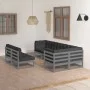 Gartenmöbel-Set 7-teilig und Kissen aus massivem Kiefernholz von vidaXL, Gartensets - Ref: Foro24-3076656, Preis: 652,64 €, R...
