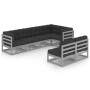 Garden furniture set 7 pieces and cushions solid pine wood by vidaXL, Garden sets - Ref: Foro24-3076656, Price: 661,29 €, Dis...