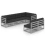 Gartenmöbel-Set 7-teilig und Kissen aus massivem Kiefernholz von vidaXL, Gartensets - Ref: Foro24-3076656, Preis: 652,64 €, R...
