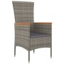 Set comedor jardín 9 pzas y cojines ratán sintético gris de , Conjuntos de jardín - Ref: Foro24-3157545, Precio: 865,27 €, De...