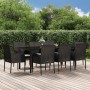Set de comedor de jardín 9 pzas y cojines ratán sintético negro von , Gartensets - Ref: Foro24-3185159, Preis: 656,81 €, Raba...