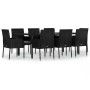 Set de comedor de jardín 9 pzas y cojines ratán sintético negro von , Gartensets - Ref: Foro24-3185159, Preis: 656,81 €, Raba...