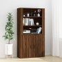 Aparador alto madera contrachapada marrón roble de , Aparadores - Ref: Foro24-3185366, Precio: 151,21 €