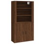 Aparador alto madera contrachapada marrón roble de , Aparadores - Ref: Foro24-3185366, Precio: 148,68 €, Descuento: %