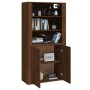 Aparador alto madera contrachapada marrón roble de , Aparadores - Ref: Foro24-3185366, Precio: 151,21 €