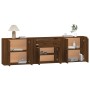 Aparadores 3 piezas madera contrachapada marrón roble de , Aparadores - Ref: Foro24-3185422, Precio: 241,07 €, Descuento: %