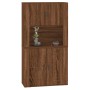 Aparador alto madera contrachapada marrón roble de , Aparadores - Ref: Foro24-3185358, Precio: 148,68 €, Descuento: %