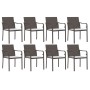 Juego comedor jardín 9 piezas y cojines ratán sintético y acero von , Gartensets - Ref: Foro24-3186966, Preis: 580,16 €, Raba...