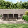 Juego comedor jardín 9 piezas y cojines ratán sintético y acero by , Garden sets - Ref: Foro24-3186998, Price: 773,52 €, Disc...