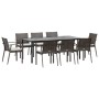 Juego comedor jardín 9 piezas y cojines ratán sintético y acero by , Garden sets - Ref: Foro24-3186998, Price: 773,52 €, Disc...