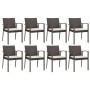 Juego comedor jardín 9 piezas y cojines ratán sintético y acero by , Garden sets - Ref: Foro24-3186998, Price: 773,52 €, Disc...
