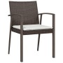 Juego comedor jardín 9 piezas y cojines ratán sintético y acero by , Garden sets - Ref: Foro24-3186998, Price: 773,52 €, Disc...