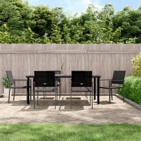 Juego de comedor para jardín 7 piezas ratán sintético y acero von , Gartensets - Ref: Foro24-3187031, Preis: 462,90 €, Rabatt: %