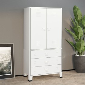 Armario industrial de metal blanco 90x50x180 cm von , Kleiderschränke - Ref: Foro24-339614, Preis: 366,50 €, Rabatt: %
