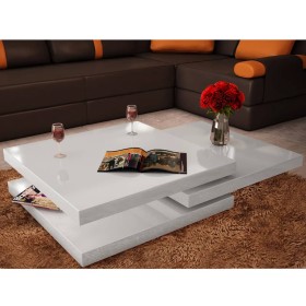 Mesa de centro con 3 niveles blanco brillo de , Mesas de centro - Ref: Foro24-241077, Precio: 348,60 €, Descuento: -5%%