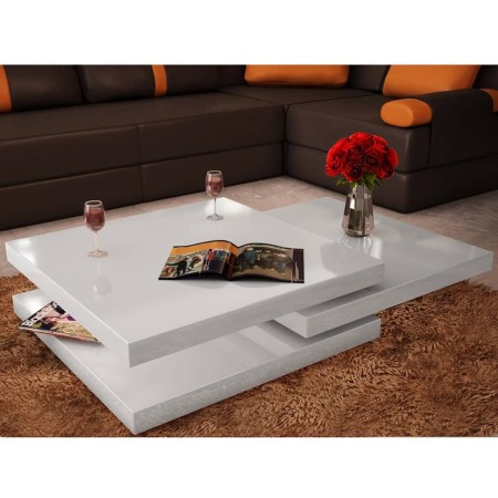 Mesa de centro con 3 niveles blanco brillo de , Mesas de centro - Ref: Foro24-241077, Precio: 355,87 €, Descuento: %