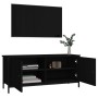 Mueble TV con puertas madera contrachapada negro 102x35x45 cm von , TV-Möbel - Ref: Foro24-826290, Preis: 66,66 €, Rabatt: %