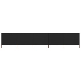 Paravientos de playa de 5 paneles tela negro 600x80 cm by , Umbrellas - Ref: Foro24-47158, Price: 54,05 €, Discount: %