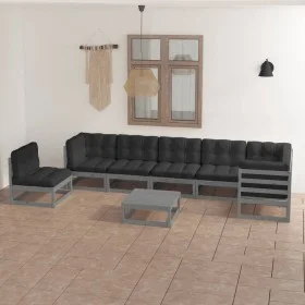 Garden furniture 8 pieces and solid pine wood cushions by vidaXL, Garden sets - Ref: Foro24-3076651, Price: 727,95 €, Discoun...