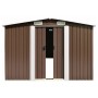 Cobertizo de jardín acero galvanizado marrón 257x779x181 cm von , Schuppen - Ref: Foro24-47035, Preis: 782,65 €, Rabatt: -5%%