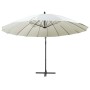 Sombrilla colgante con palo de aluminio blanco 3 m de , Sombrillas - Ref: Foro24-47220, Precio: 134,72 €, Descuento: %