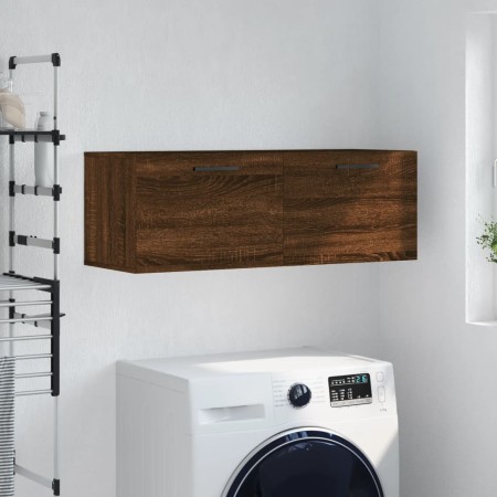 Armario de pared madera ingeniería marrón roble 100x36,5x35 cm de , Taquillas y armarios de almacenamiento - Ref: Foro24-8301...