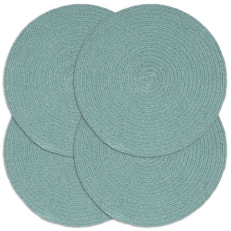 Manteles individuales redondos 4 uds algodón verde liso 38 cm de , Manteles individuales - Ref: Foro24-133852, Precio: 23,95 ...