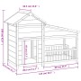 Caseta para perros madera maciza de pino gris 143x60,5x109 cm | Foro24.es | Tu tienda online para hogar, jardín y más Foro24.es