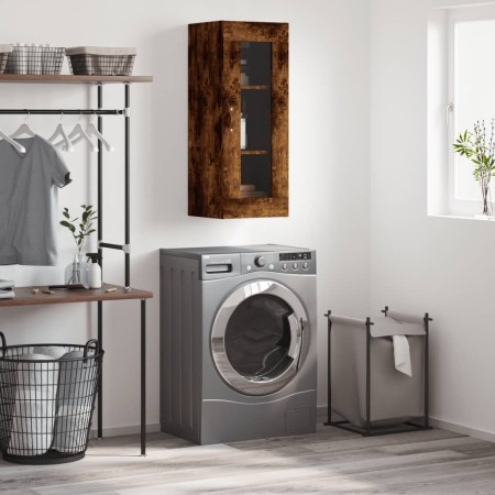 Armario de pared roble ahumado 34,5x34x90 cm de , Aparadores - Ref: Foro24-828889, Precio: 50,72 €, Descuento: %