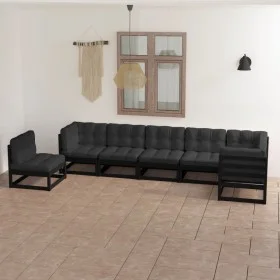 Garden furniture set 7 pieces and cushions solid pine wood by vidaXL, Garden sets - Ref: Foro24-3076648, Price: 767,39 €, Dis...