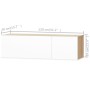 Mueble de TV 2 piezas madera ingeniería blanco brillo y roble von , TV-Möbel - Ref: Foro24-275114, Preis: 195,34 €, Rabatt: %