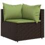 Set muebles de jardín 4 piezas y cojines ratán sintético marrón by , Outdoor sofas - Ref: Foro24-319829, Price: 325,59 €, Dis...