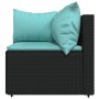Set de muebles de jardín 3 pzas y cojines ratán sintético negro von , Outdoor-Sofas - Ref: Foro24-319798, Preis: 220,44 €, Ra...