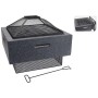 ProGarden Brasero con parrilla cuadrado gris oscuro 52,5x52,5x18,5 cm de , Chimeneas - Ref: Foro24-436229, Precio: 157,69 €, ...