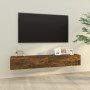 Muebles de pared de TV 2 uds madera roble ahumado 100x30x30 cm | Foro24.es | Tu tienda online para hogar, jardín y más Foro24.es