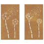 Adorno pared jardín 2 uds acero corten diseño flores 105x55 cm von , Poster, Drucke und visuelle Kunst - Ref: Foro24-824489, ...