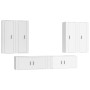 Set de muebles de TV 6 pzas madera contrachapada blanco brillo de , Muebles TV - Ref: Foro24-3188864, Precio: 428,15 €, Descu...