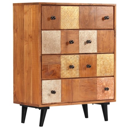 Cómoda de cajones madera maciza de acacia 60x30x75 cm by , Drawers - Ref: Foro24-247681, Price: 318,36 €, Discount: %