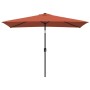Sombrilla de jardín con palo de metal terracota 300x200 cm by , Umbrellas - Ref: Foro24-44504, Price: 65,70 €, Discount: %