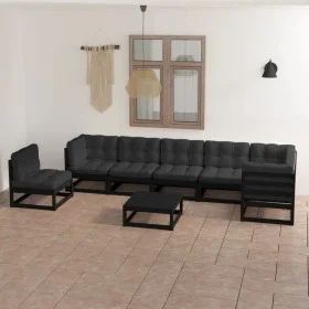 Garden furniture 8 pieces and solid pine wood cushions by vidaXL, Garden sets - Ref: Foro24-3076653, Price: 873,33 €, Discoun...